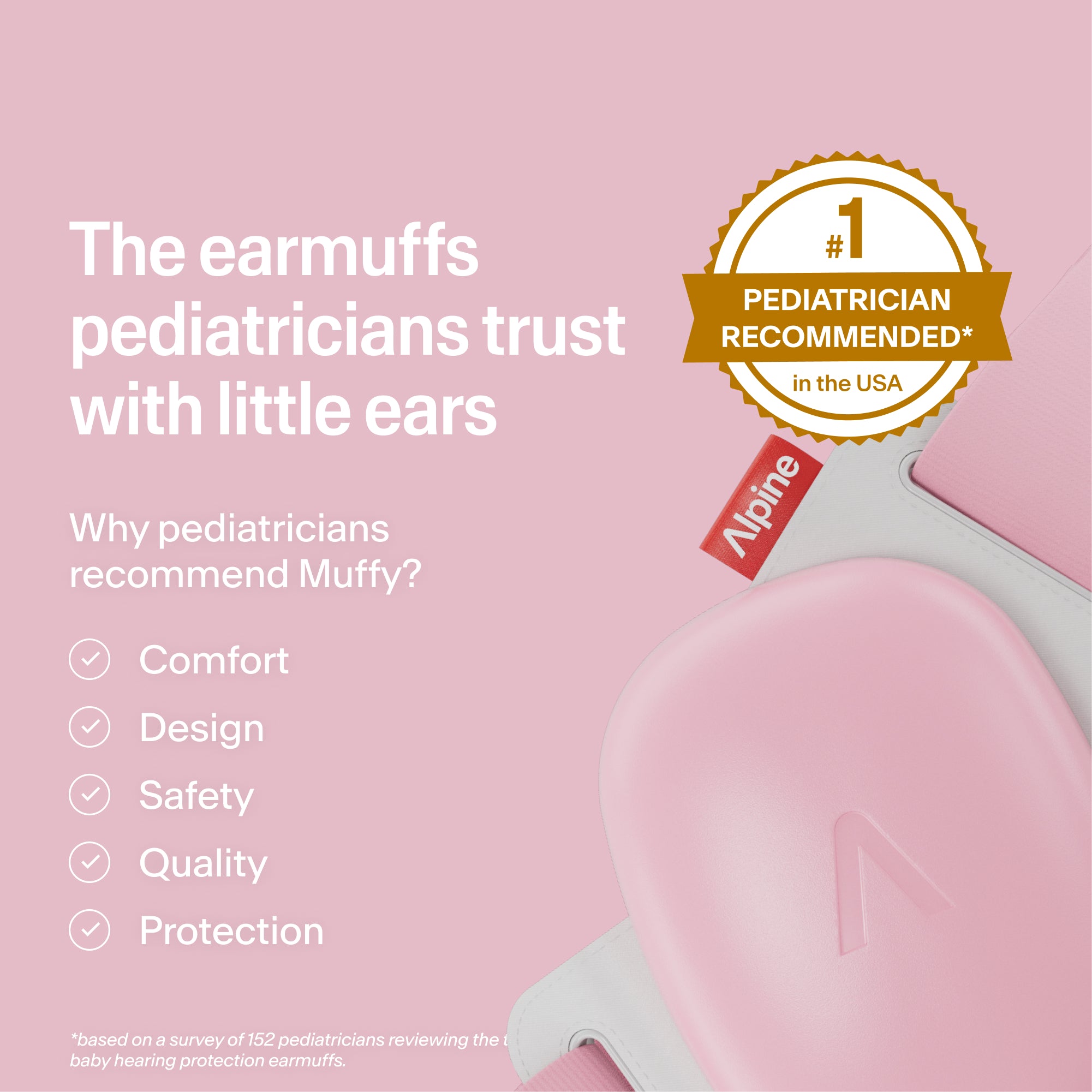 Alpine Muffy rose-pink ear muffs,