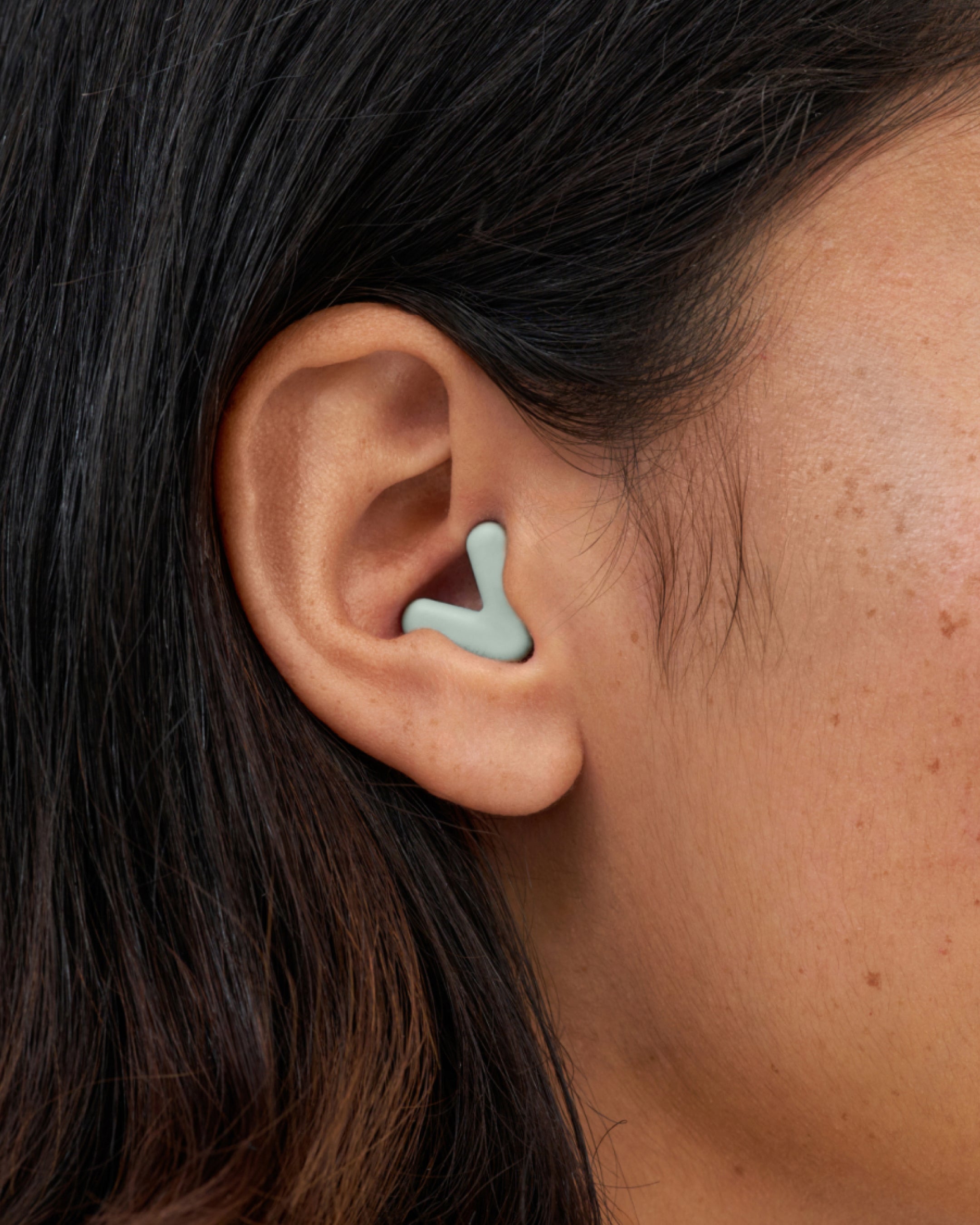 Close-up of Alpine Silence in the ear