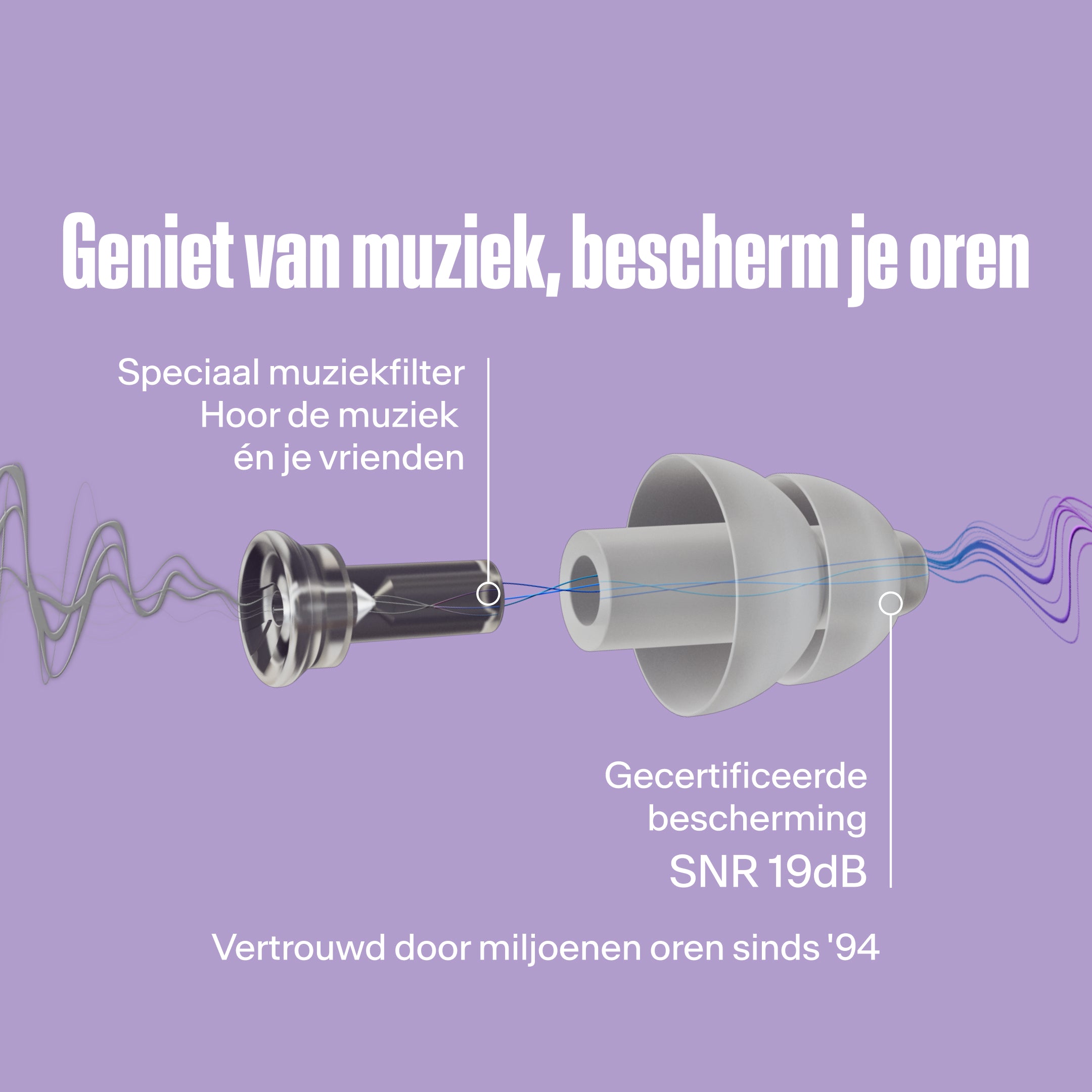 Alpine PartyPlug festivaloordoppen transparant #color_transparant