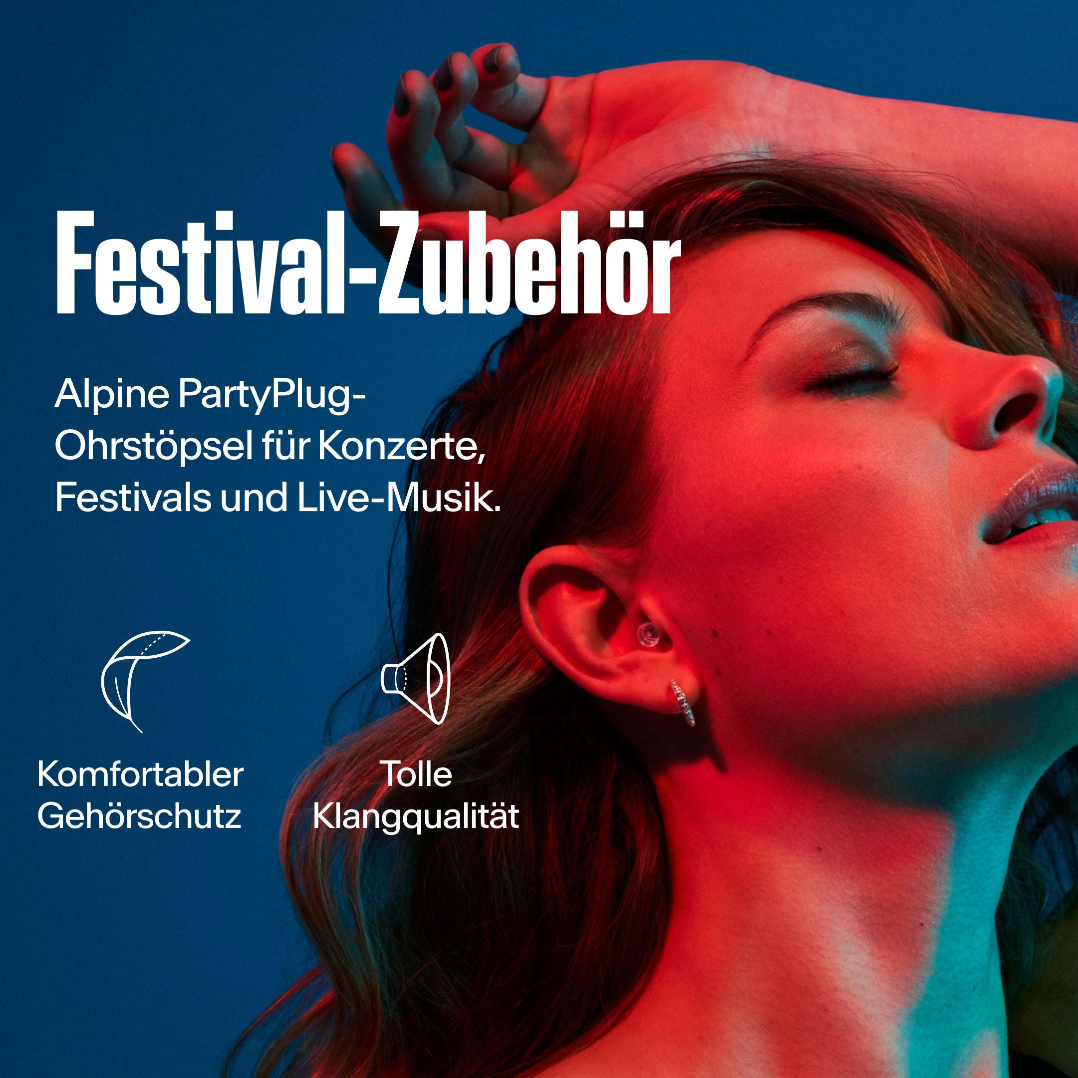 Alpine PartyPlug Festival-Ohrstöpsel transparent