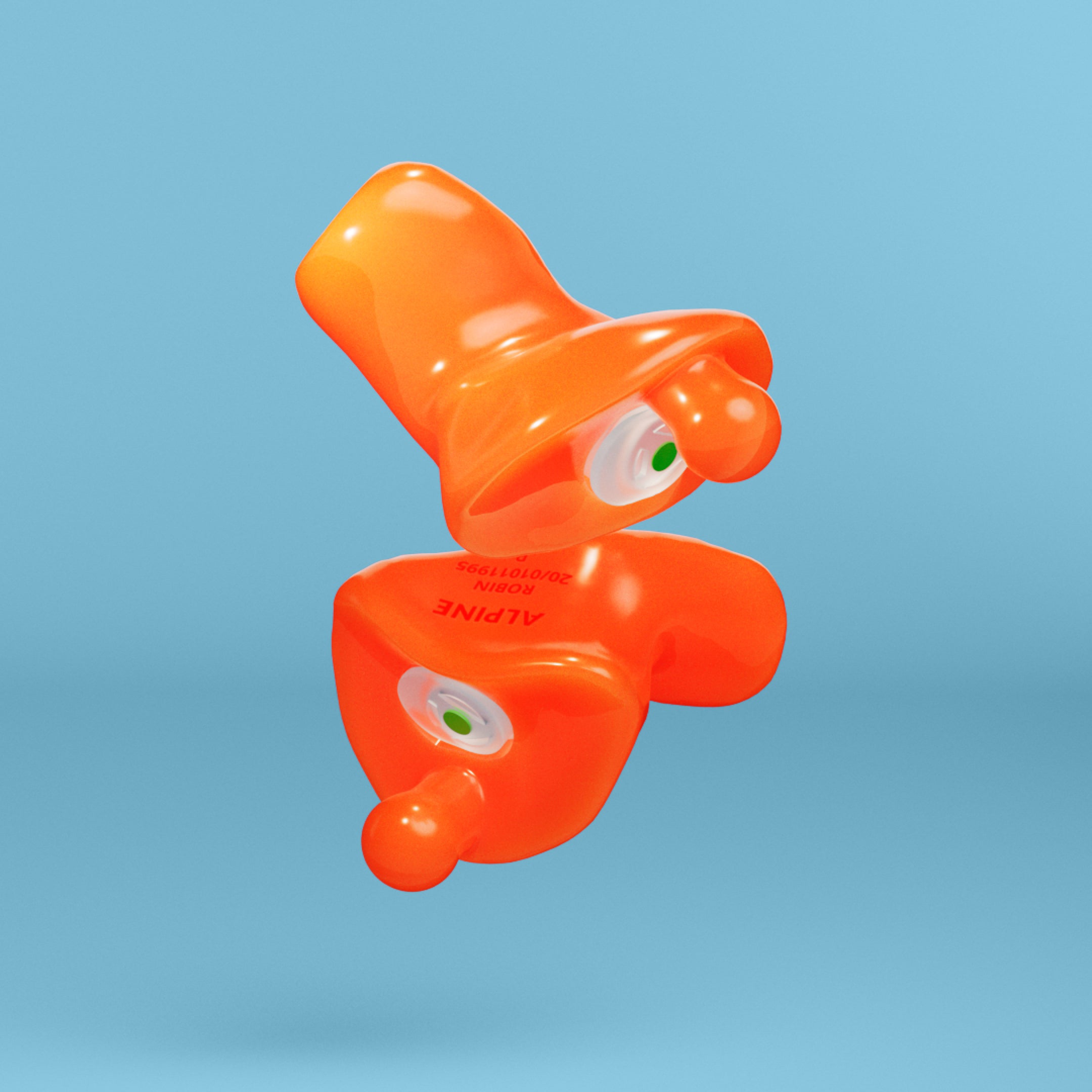 alpine motosafe custom oordoppen neon oranje