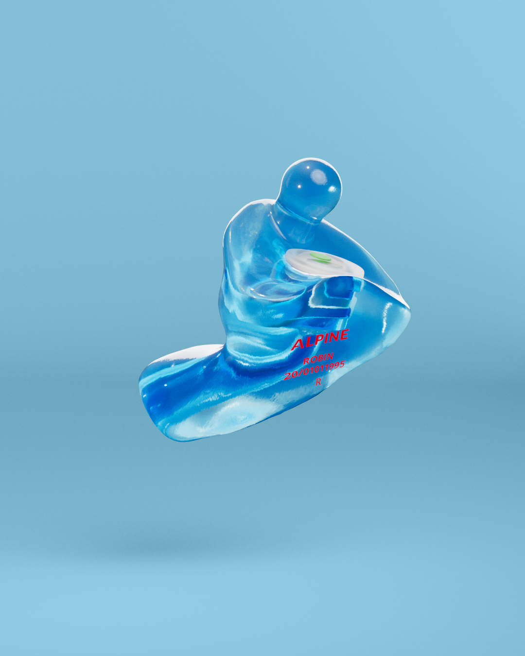 alpine motosafe op maat oordoppen transparant blauw