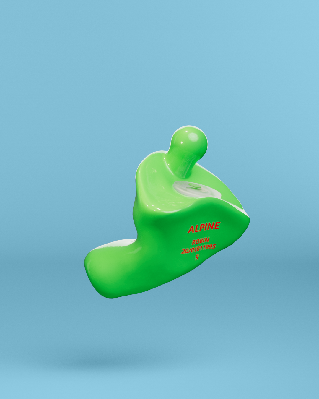 alpine partyplug op maat oordoppen groen