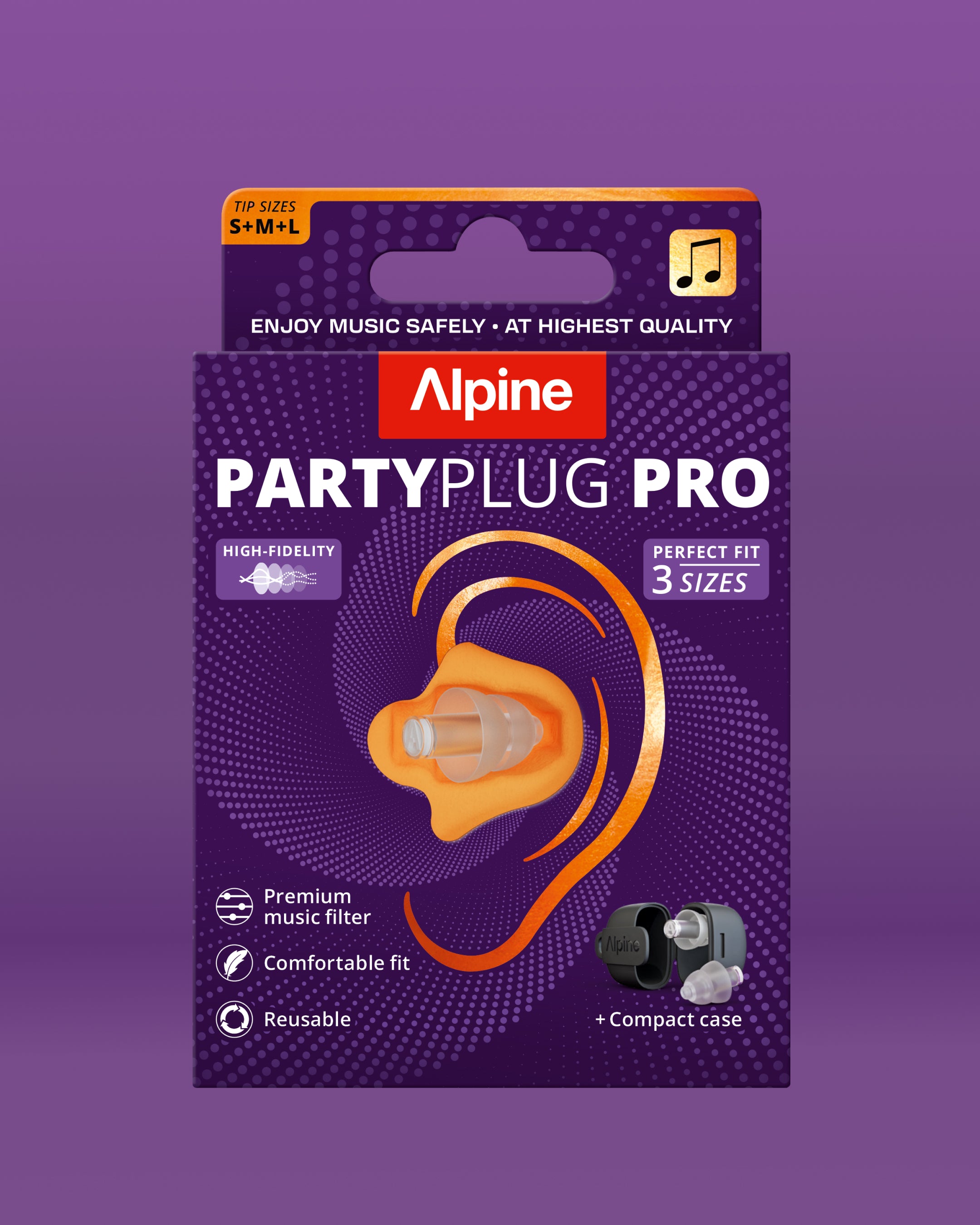 Alpine PartyPlug Pro verpakking in transparant