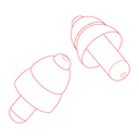 alpine pluggies kids oordoppen voor kinderen technische illustratie