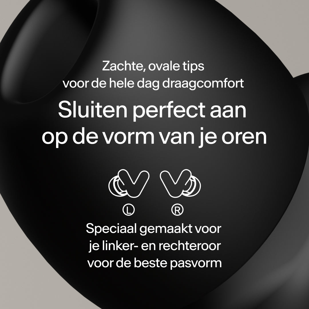 Close-up van perfecte pasvorm Alpine Silence oordoppen – black #color_black