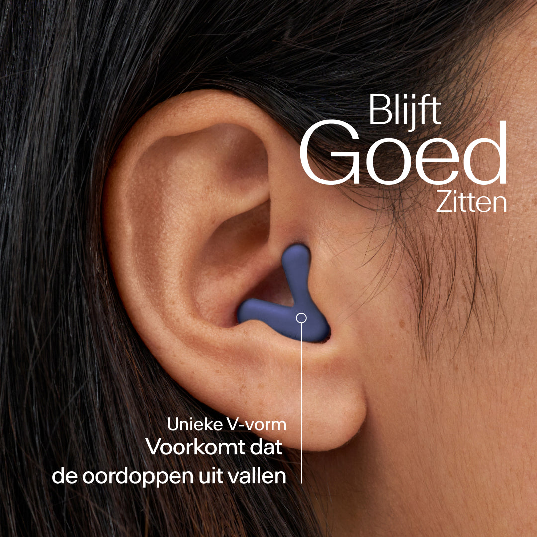 Alpine Silence oordoppen met nauwsluitende pasvorm in oor – midnight-blue