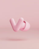 Alpine Silence productafbeelding van één oordopje – pink