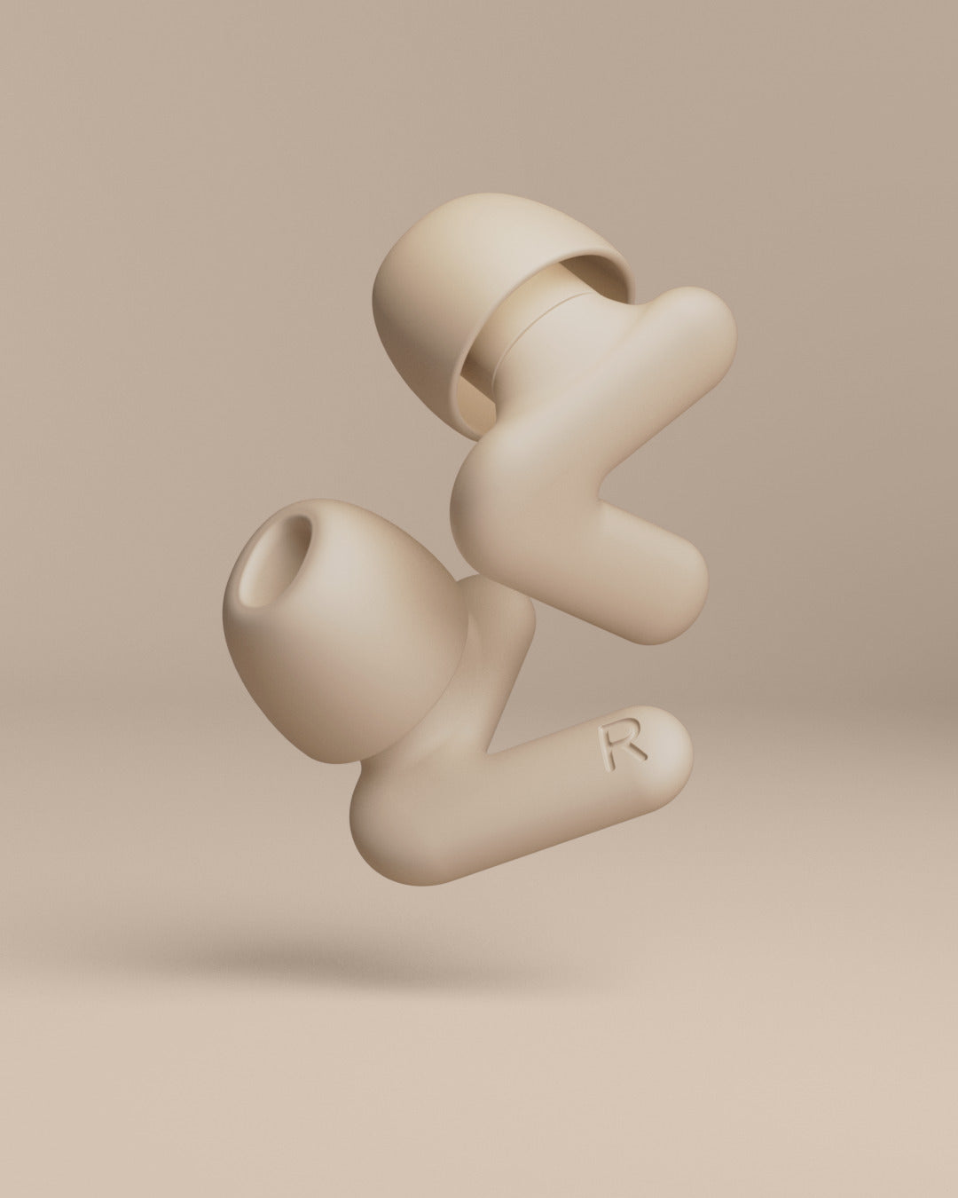 Alpine Silence productafbeelding van twee oordopjes – beige