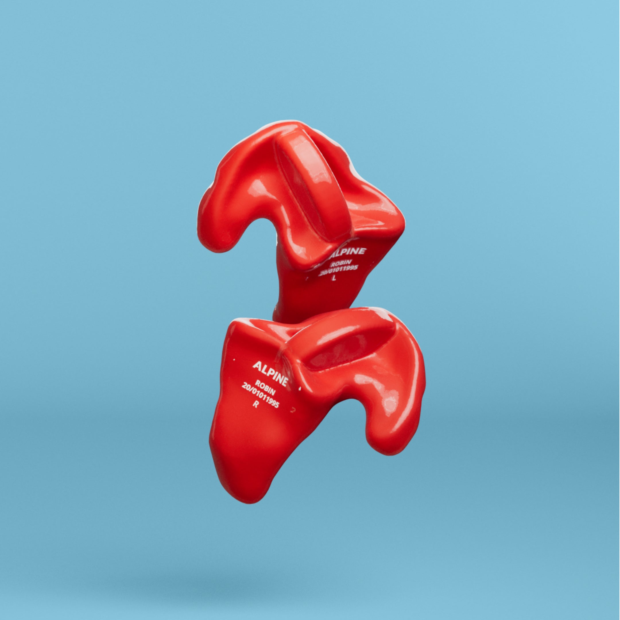 alpine swimsafe custom 4d 1 stuk oordoppen rood