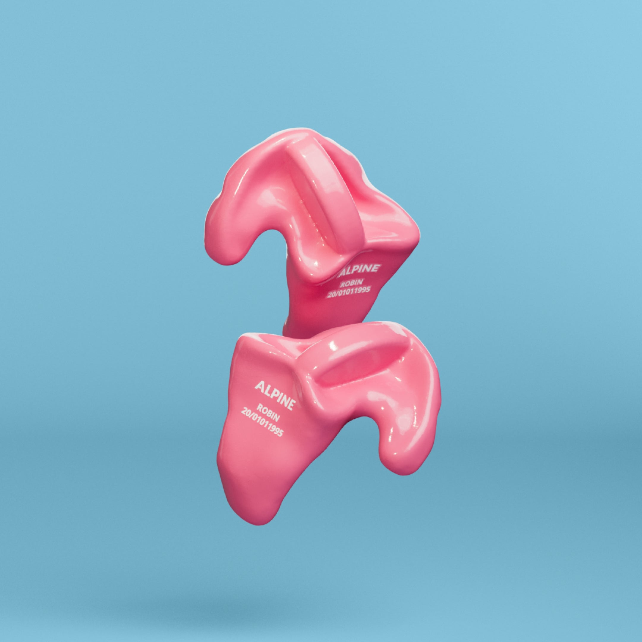 alpine swimsafe custom 4d 1 stuk oordoppen roze