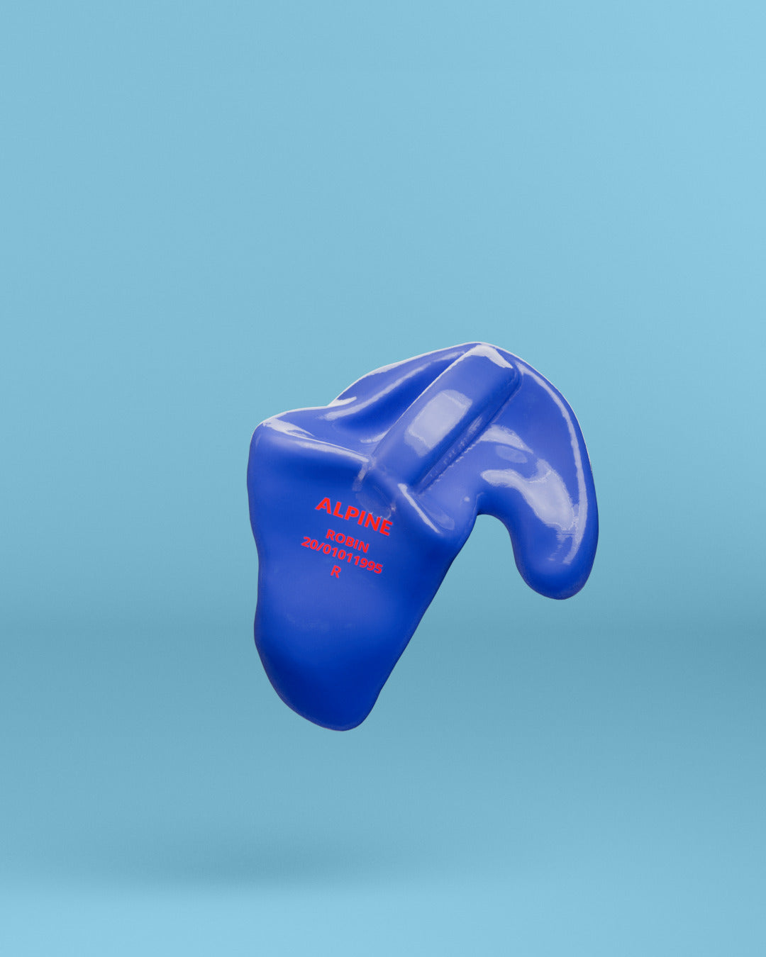 Alpine swimsafe op maat oordoppen neon blauw