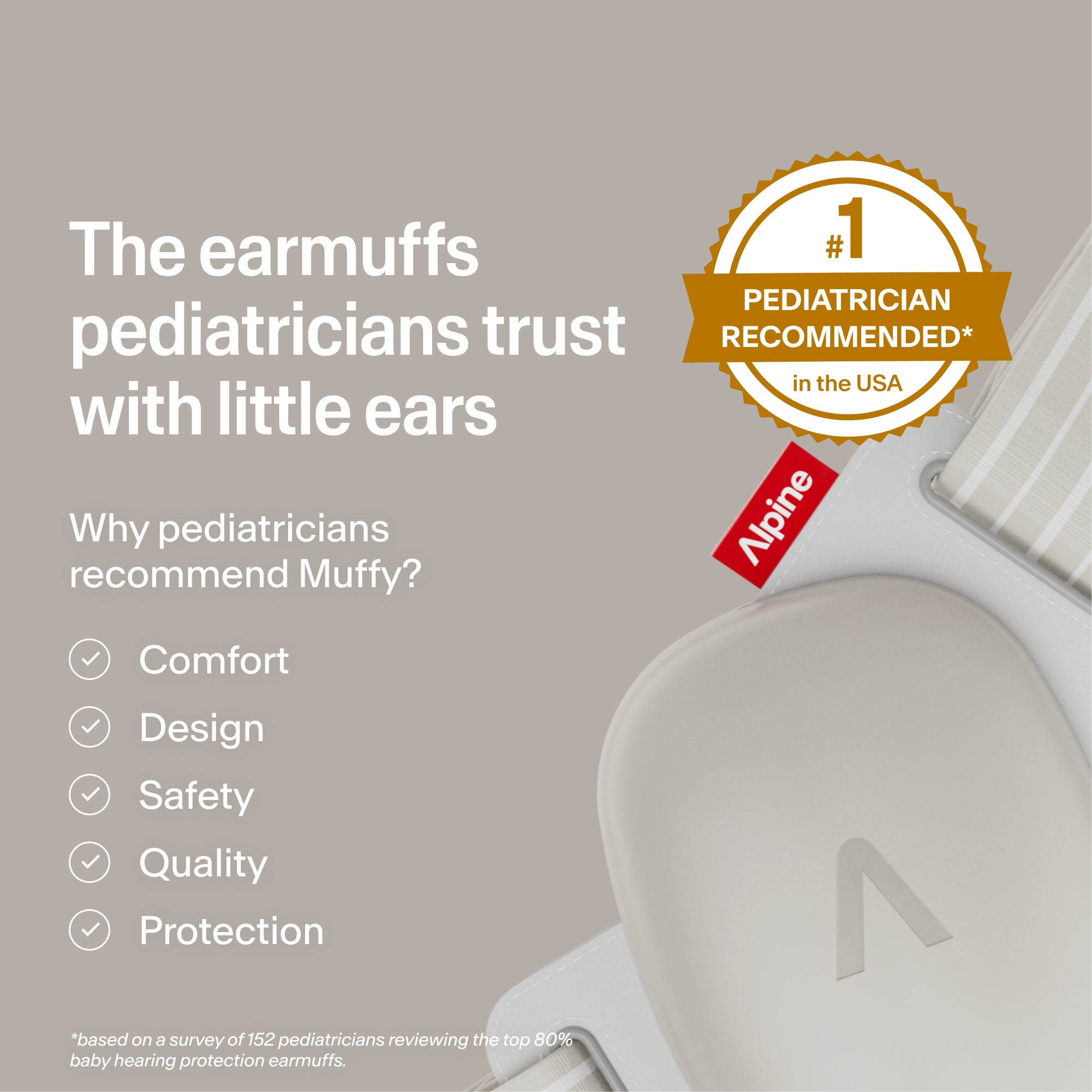 Alpine Muffy soft-sand ear muffs, 
