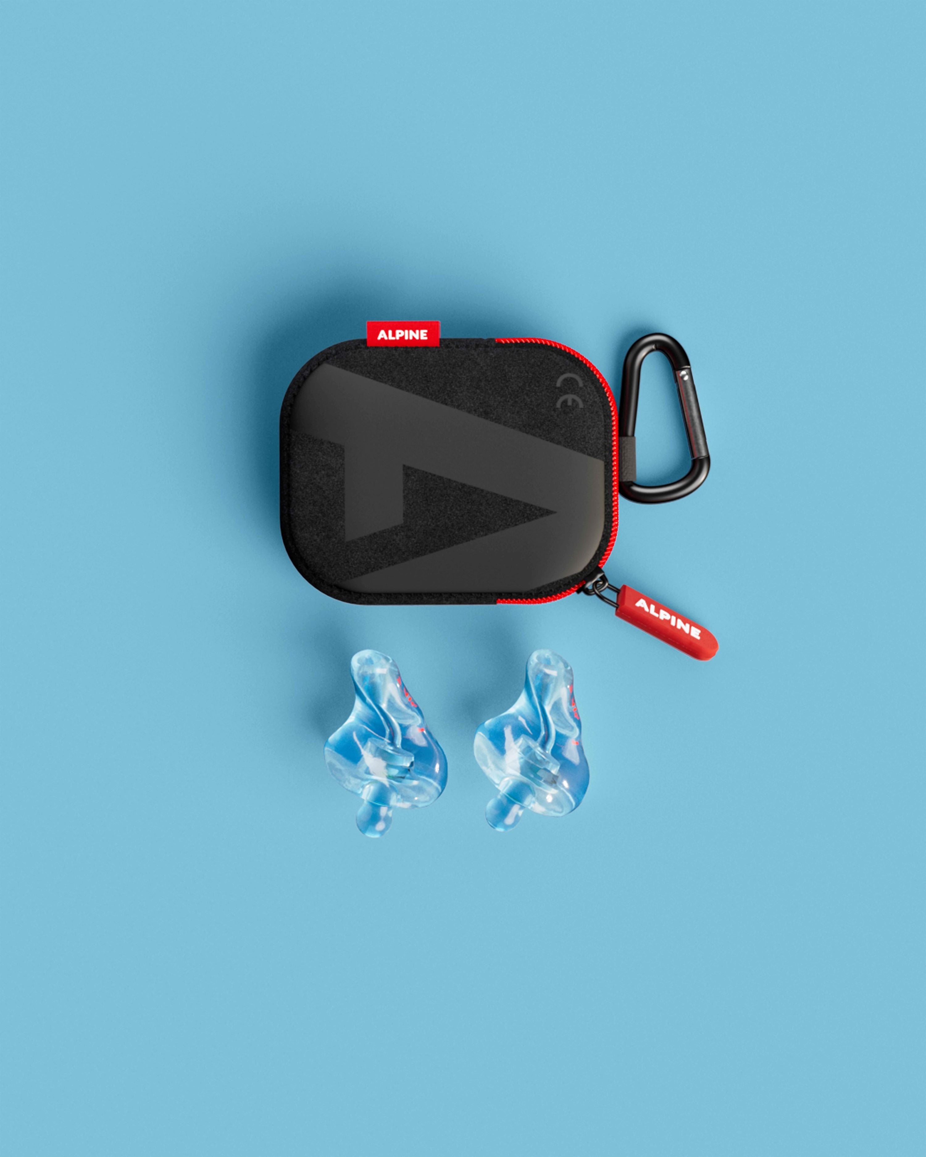 alpine motosafe custom 4d oordoppen overzicht inclusief accessoires transparant blauw