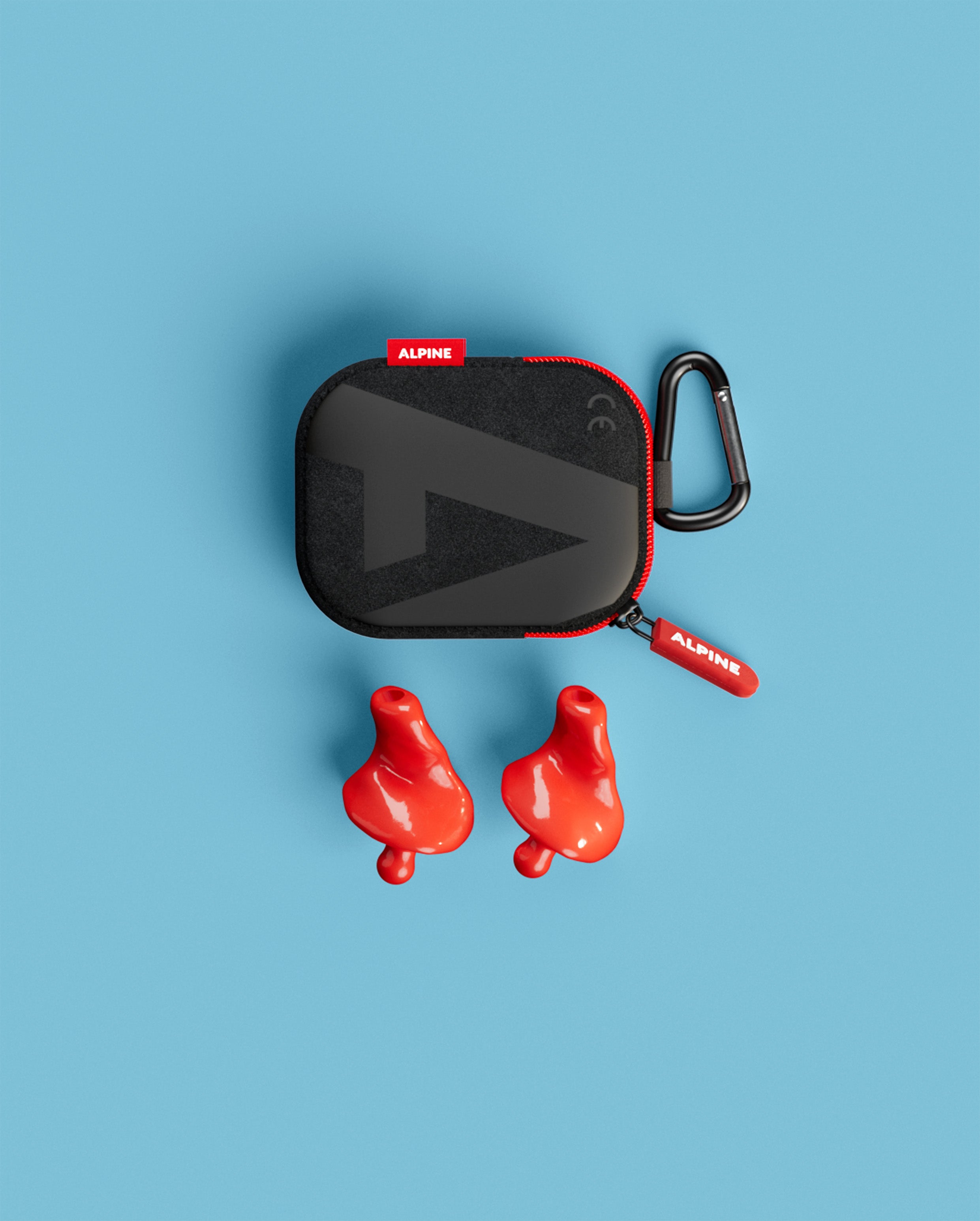 alpine motosafe custom 4d motor oordoppen op maat overzicht inclusief accessoires transparant #color_rood