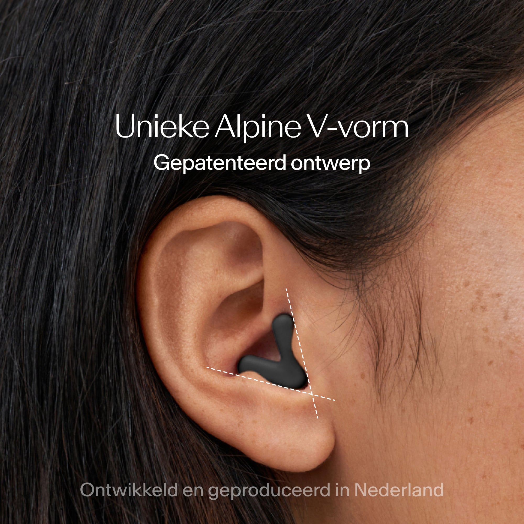 Alpine Silence oordoppen met nauwsluitende pasvorm in oor – beige