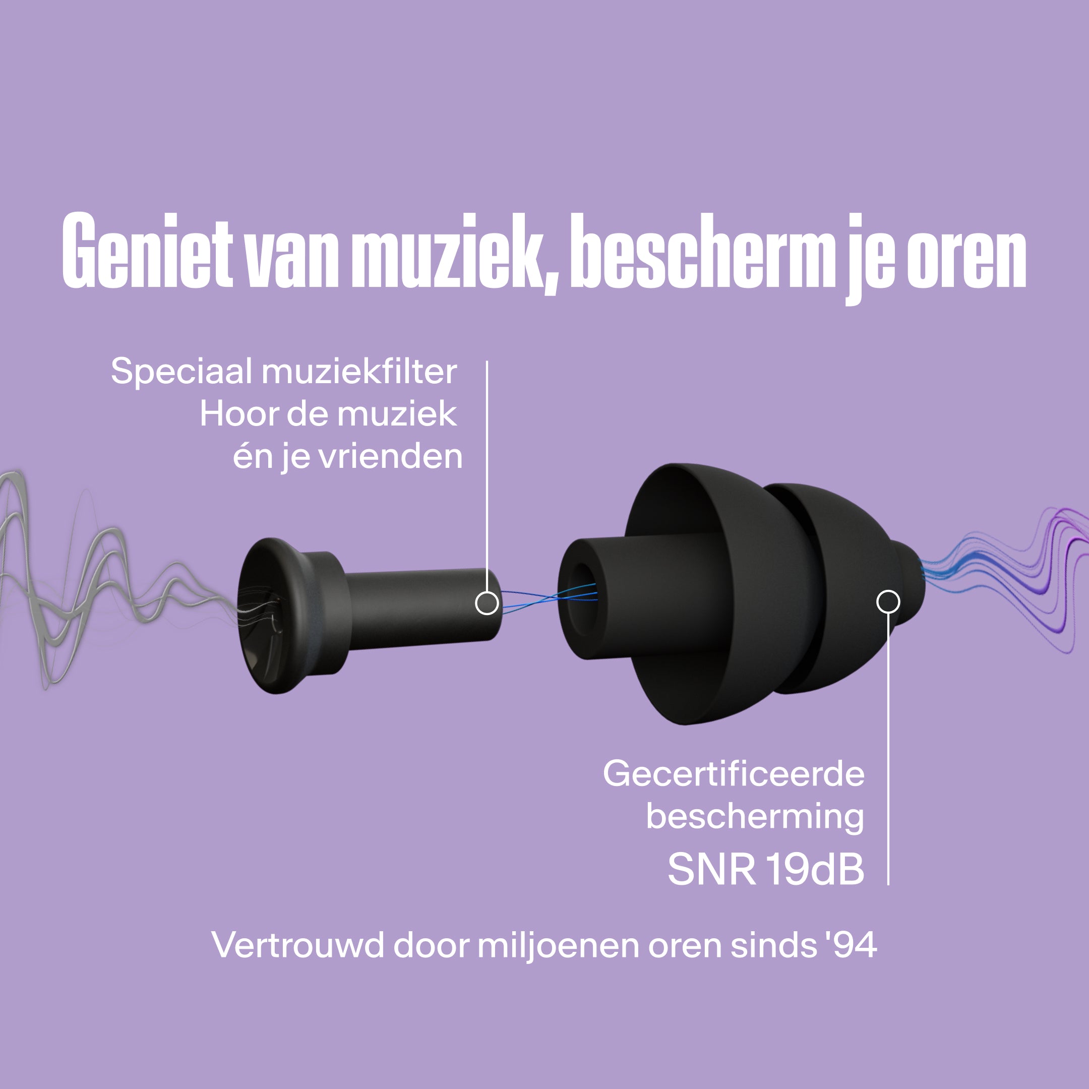 Alpine PartyPlug festivaloordoppen zwart #color_black