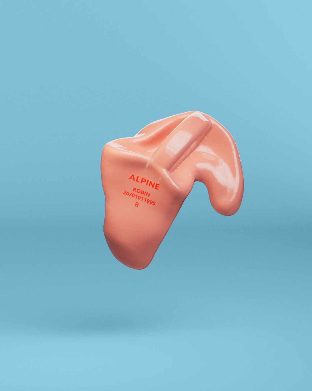 Alpine op maat swimsafe oordoppen  neon oranje 