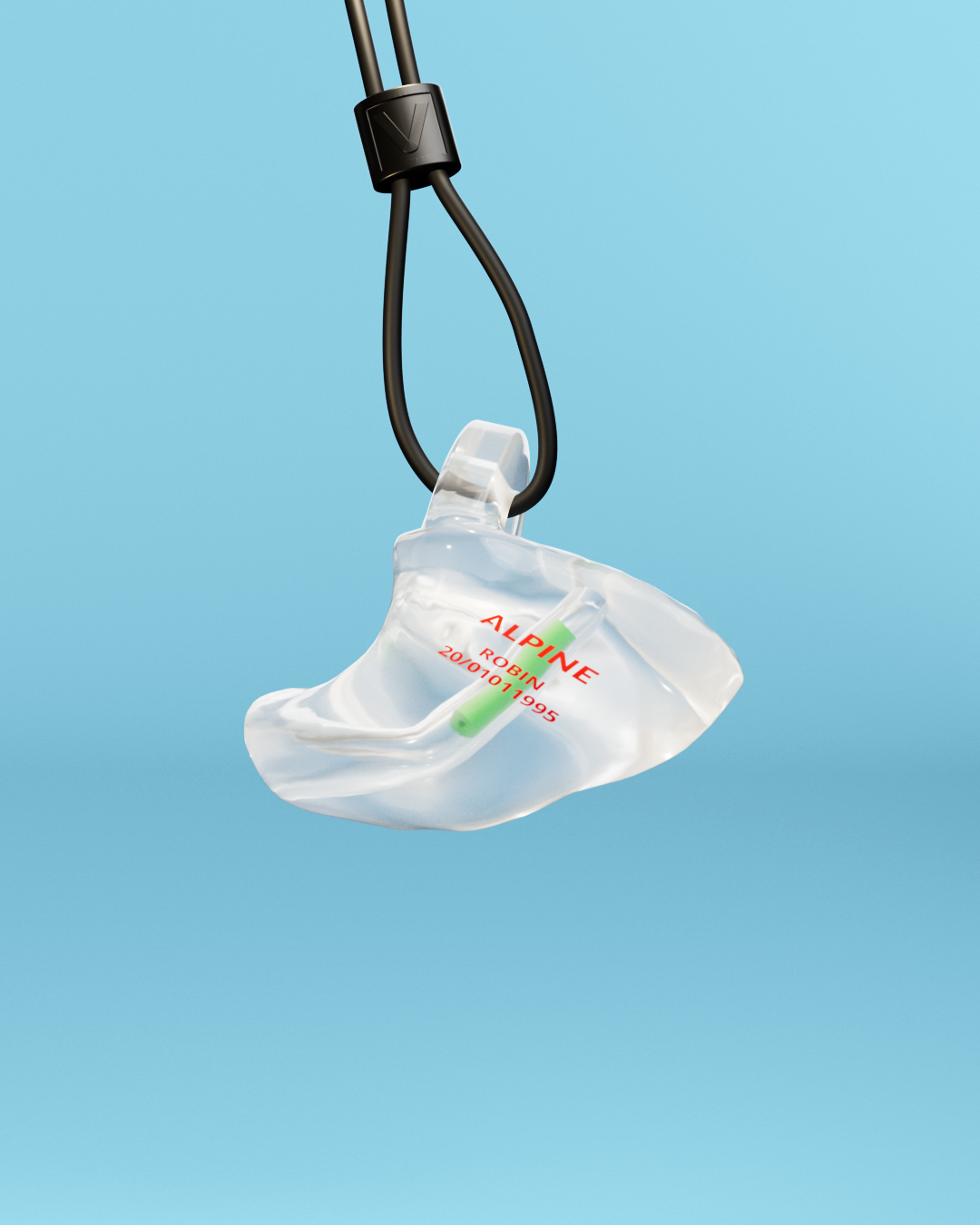 alpine op maat worksafe met koord in transparant 