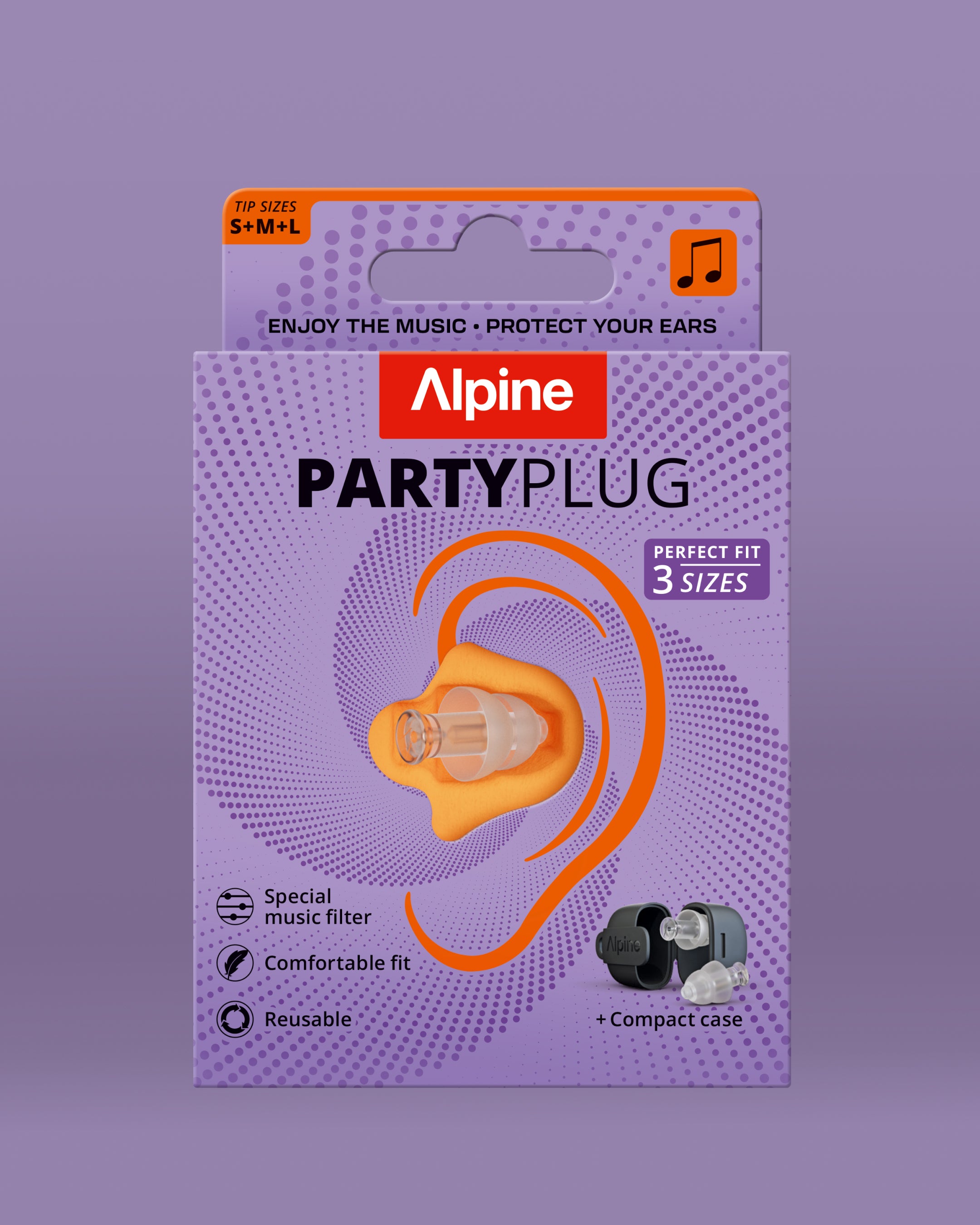 Alpine PartyPlug verpakking in transparant #color_transparant