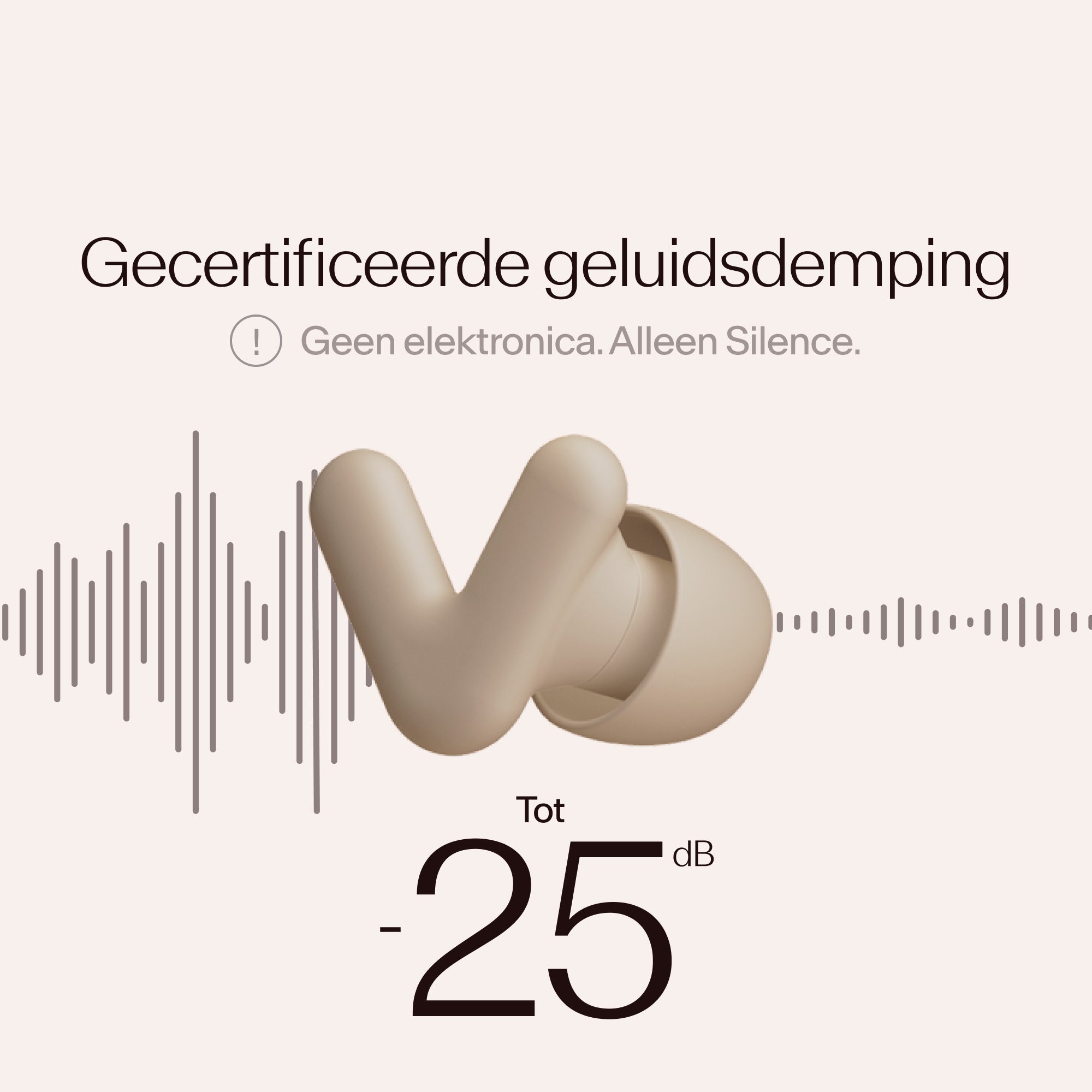 Alpine Silence oordoppen met gecertificeerde geluidsdemping #color_beige
