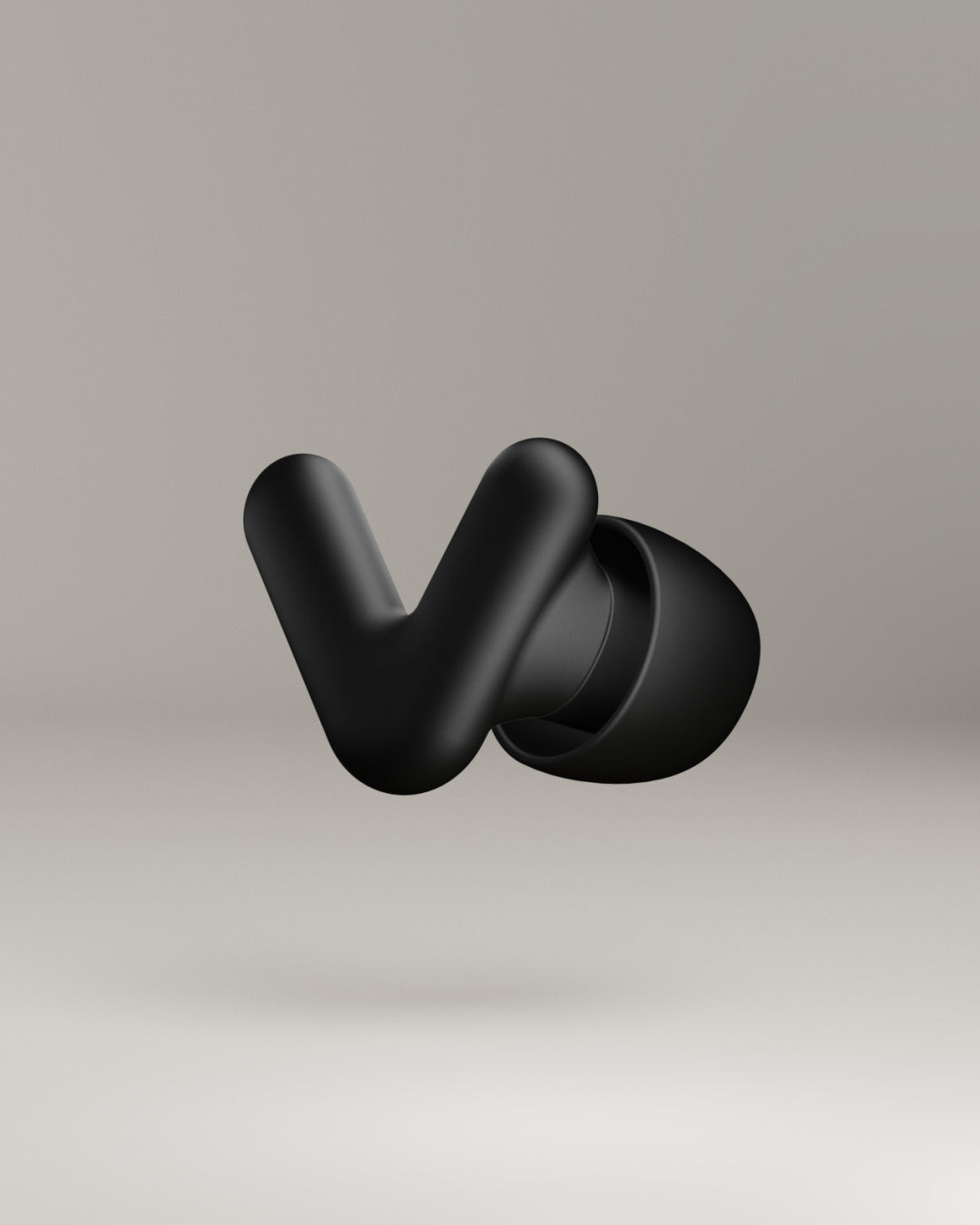 Alpine Silence productafbeelding van één oordopje – black 