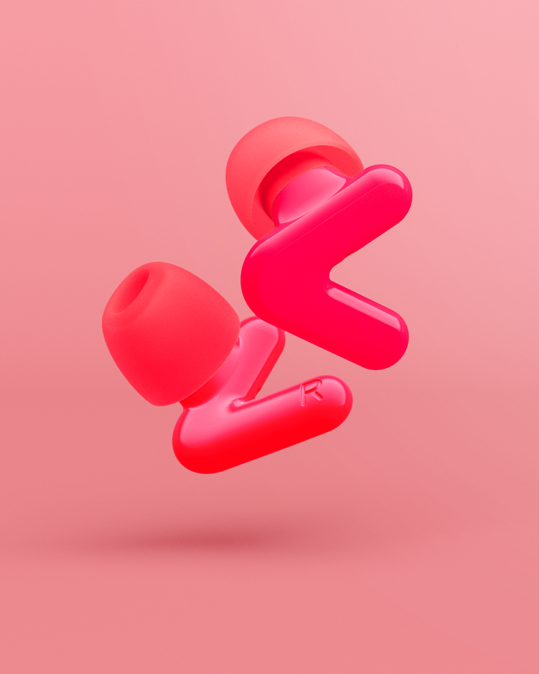 Render van Alpine Tune oordoppen in neon-pink 