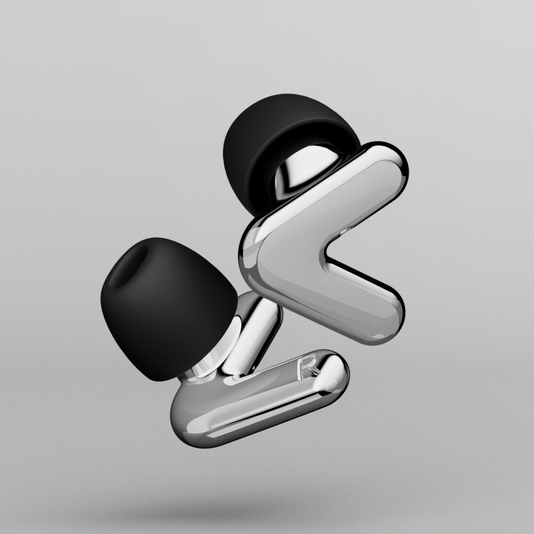 Rendering alpine tune earplugs in silver 