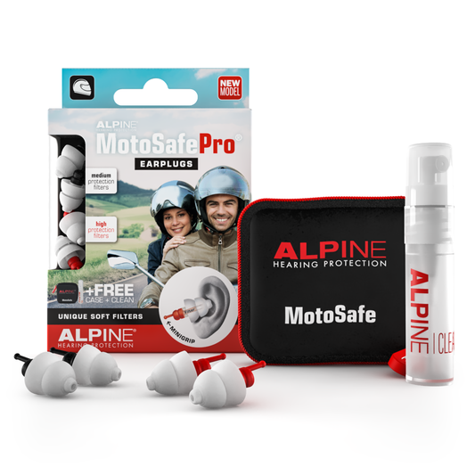 Alpine MotoSafe Pro oordoppen voor motorrijders  Alpine hearing protection Oordoppen oorkappen beschermen uw oor red dot award Motorrijden 