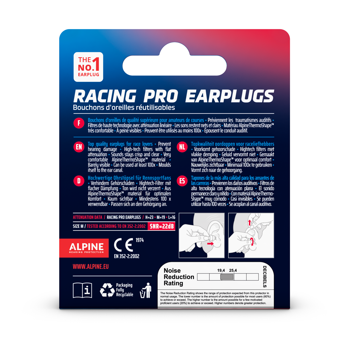 Racing Pro 24h Le Mans Alpine hearing protection Oordoppen oorkappen beschermen uw oor red dot award