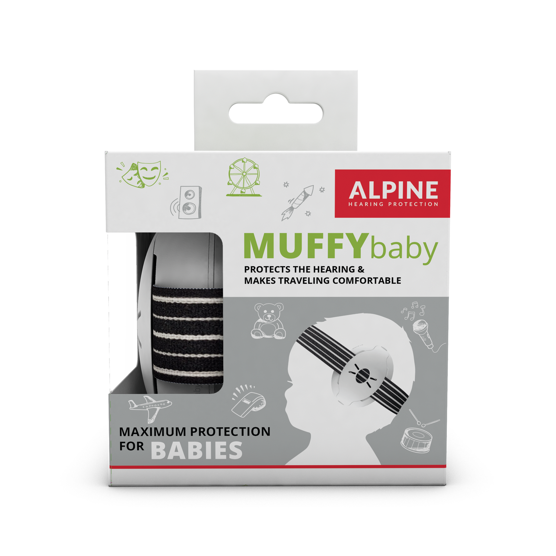 Alpine hearing protection Oordoppen oorkappen beschermen uw oor red dot award   Muffy Baby 