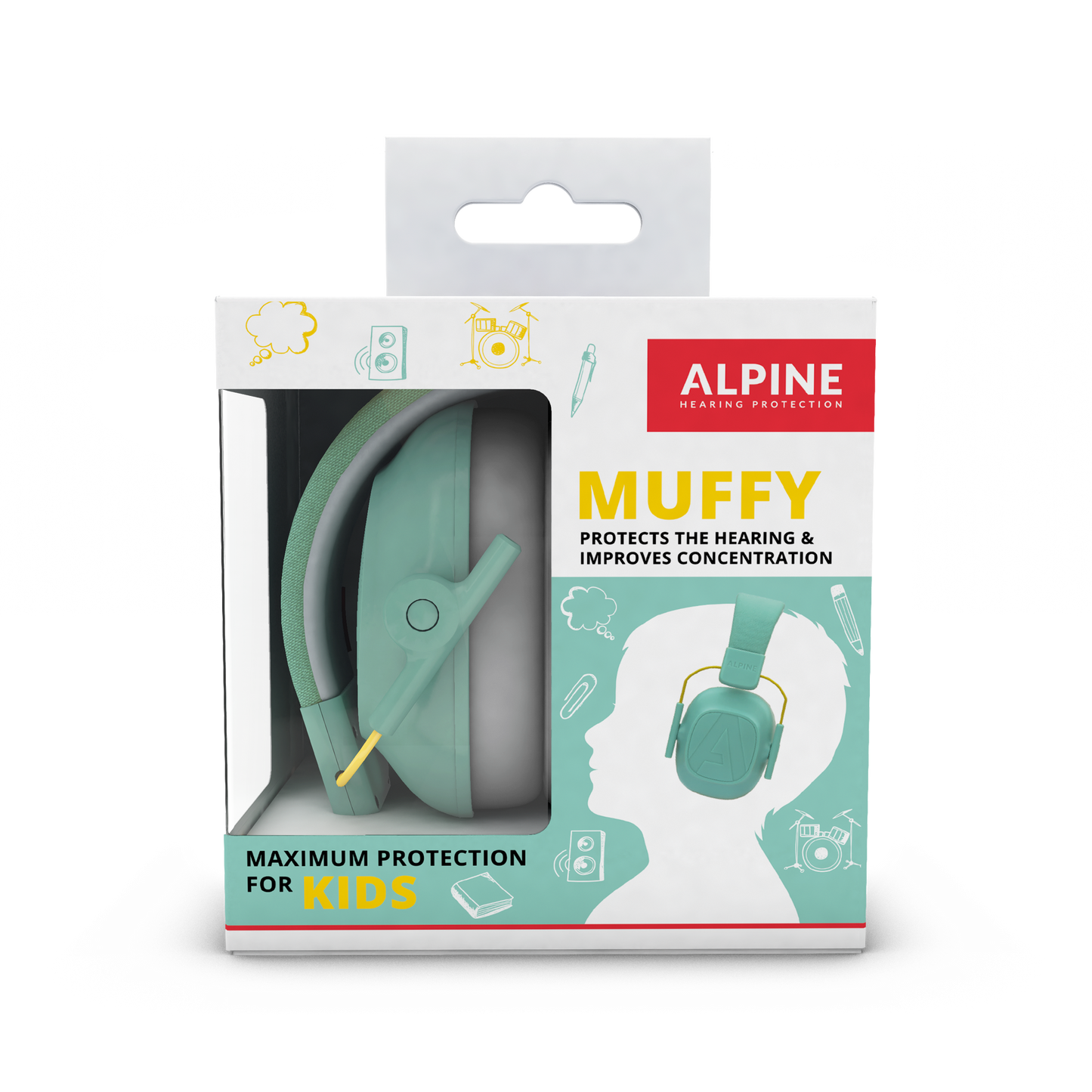 Alpine Muffy Kids oorkappen voor kinderen Alpine hearing protection Oordoppen oorkappen beschermen uw oor red dot award  blauw